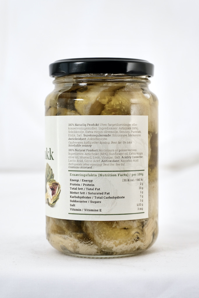 Olivelia Salat Artisjokk - 330 g - Ingredienser