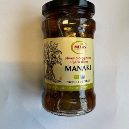 Manaki Grønn Oliven Økologisk med stein (6x320g)