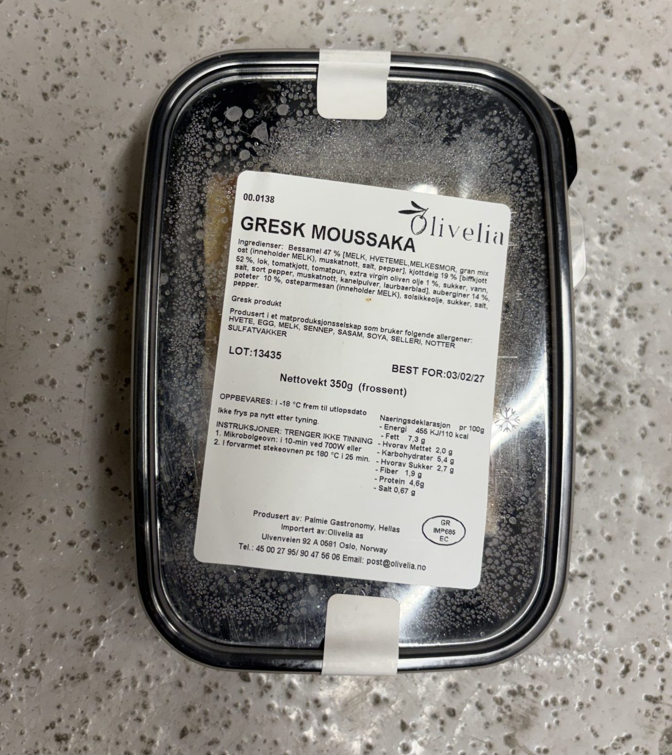 Gresk Moussaka (24x350g)